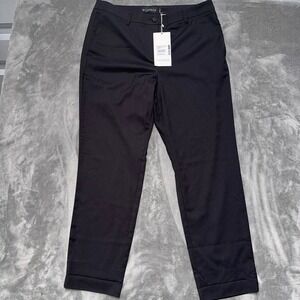 Wildfang The Empower Trouser Pants Womens 14 Black Stretch Work Office Casual